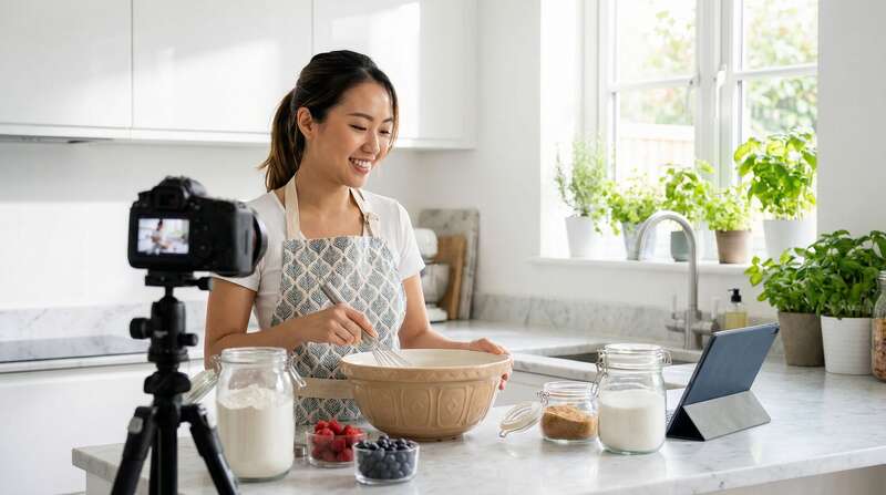 反差母狗美食视频